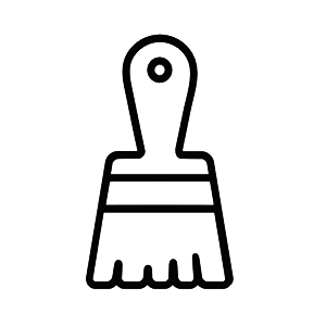 Cabine de giclage équipée